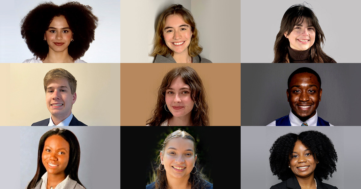 Collage showing the headshots of each of the 2025 MDRC Gueron Scholars