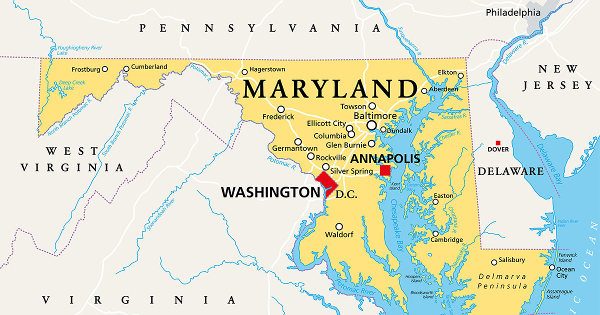 Map of Maryland