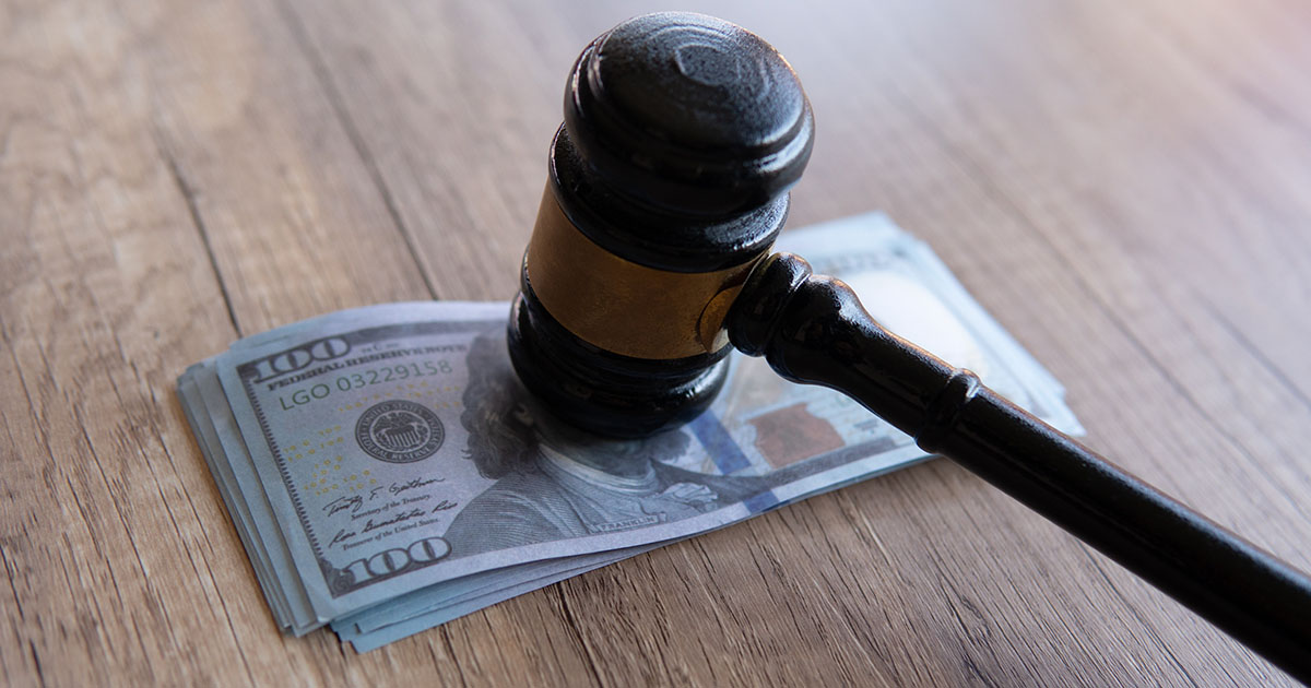 Gavel on Money for Fine Penalty