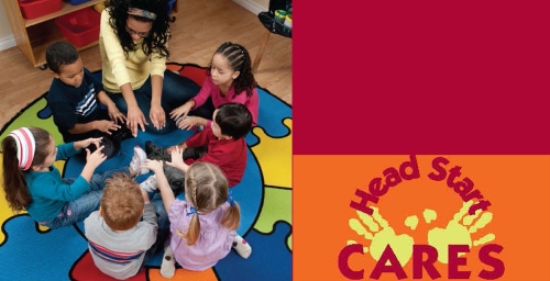 Preschool children play at school