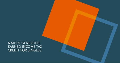 Report cover with illustration of overlapping squares