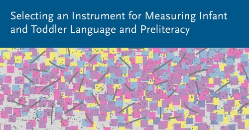 Colorful pink and yellow illustration showing the title of the report