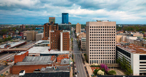 Aerial view of Lexington, Kentucky