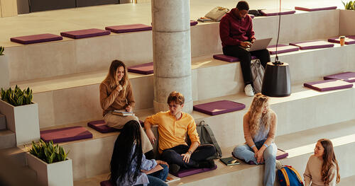 students in auditorium