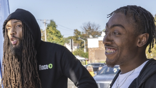 Two Roca Baltimore participants smiling