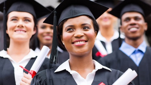 a group of graduating students