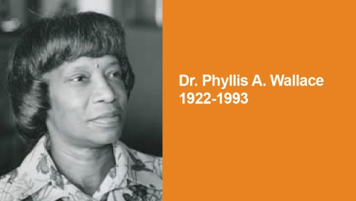 Black and white photo of Dr. Phyllis A. Wallace
