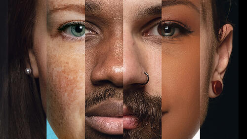 a face collected from 4 different faces