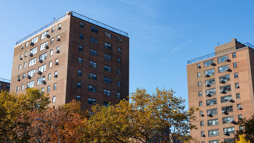 two public housing buildings