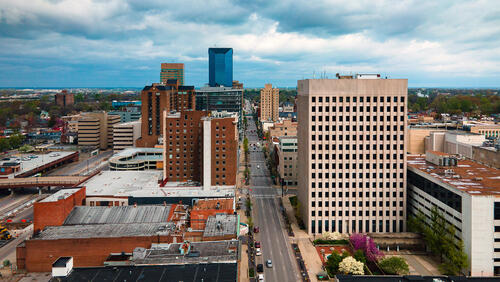 Aerial view of Lexington, Kentucky