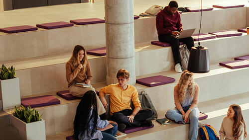 students in auditorium