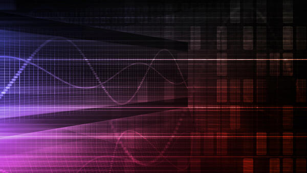 Visualization of bell curves to represent the concept of statistics and analysis