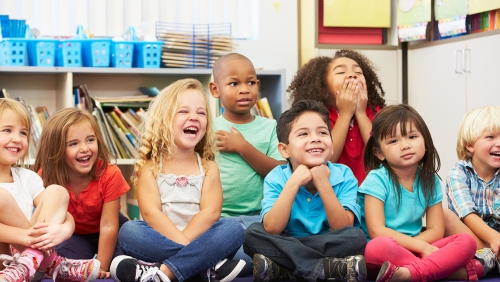 a teacher with kids