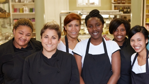 Diverse group of foodservice employees
