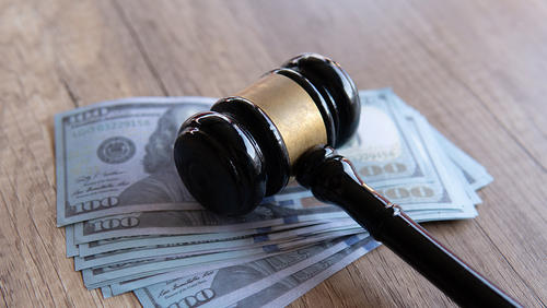 image of gavel and money